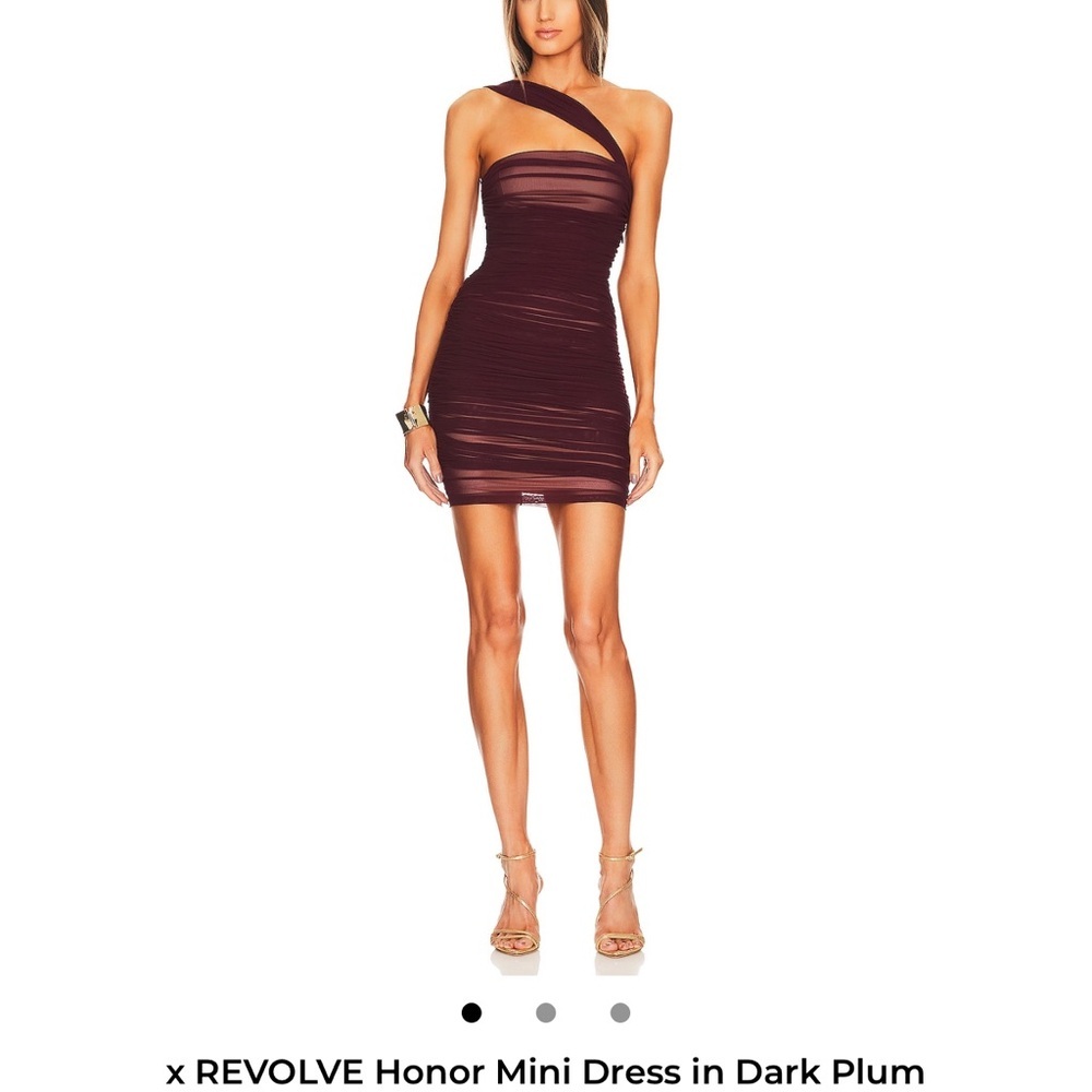 Michael Costello X Revolve Honor Mini Dress in Dark Plum XL NWT